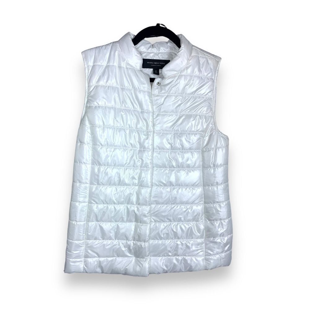 Marc New York White Puffer Vest XS